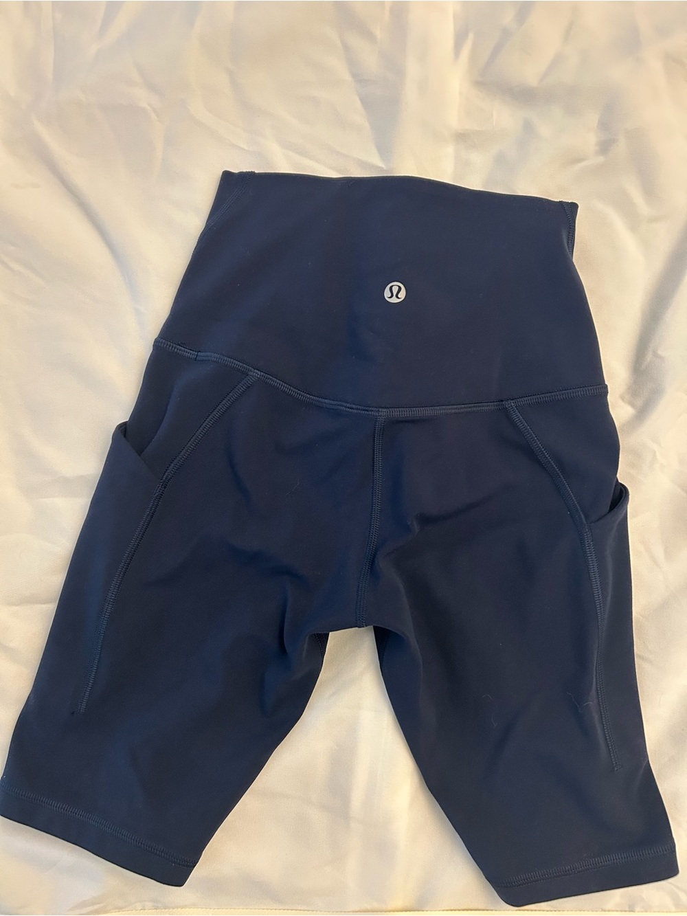 Lululemon High-Rise Navy Shorts with Pockets 8 inches - Picture 1 of 4